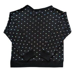 JENNI Intimates Black Top  with Silver Stars Size S Preloved